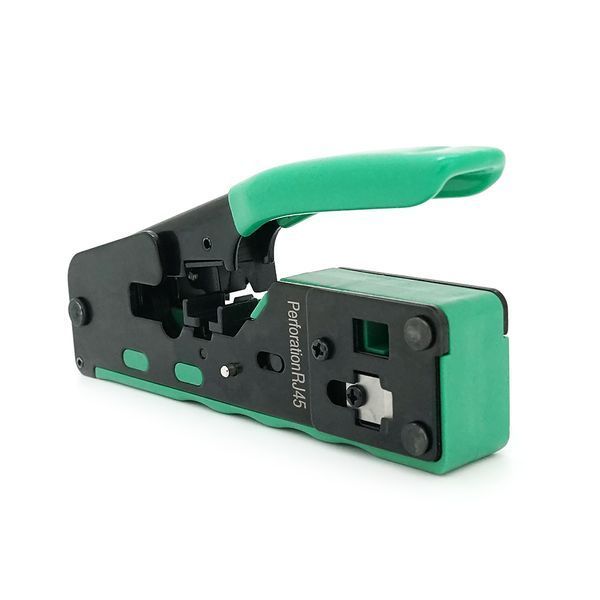 Инструмент VegGieg V-E111 для обжимки RJ-45 (8P8C) и RJ-12/11 (6P6C) 4P4C, Черно/Зеленые Q10 -YT43647 фото