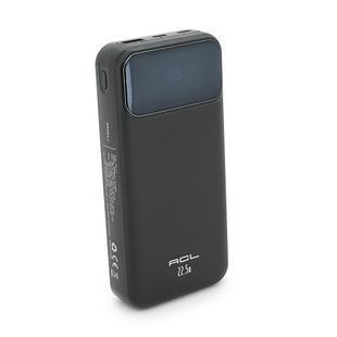 Powerbank ACL PW-117 20000mAh, PD22.5W, 1xUSB+2xUSB-C, 3 кабелі (USBType-C/Lighting), 0.47кг, Black/White, Box -YT45611 фото
