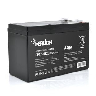 Акумуляторна батарея MERLION AGM GP1290F2B 12 V 9 Ah (150 x 65 x 95 (100)) Black Q10/480 -YT6010 фото