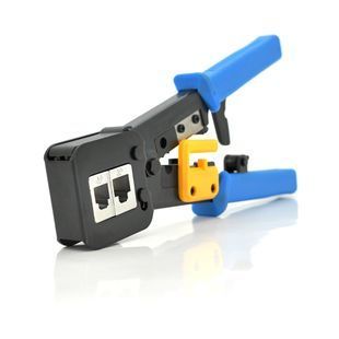 Инструмент Merlion EZ-RJ45 с храповиком для обжимки RJ-45 (8P8C) и RJ-12/11 (6P6C), 4P/6P/8P -YT14239 фото