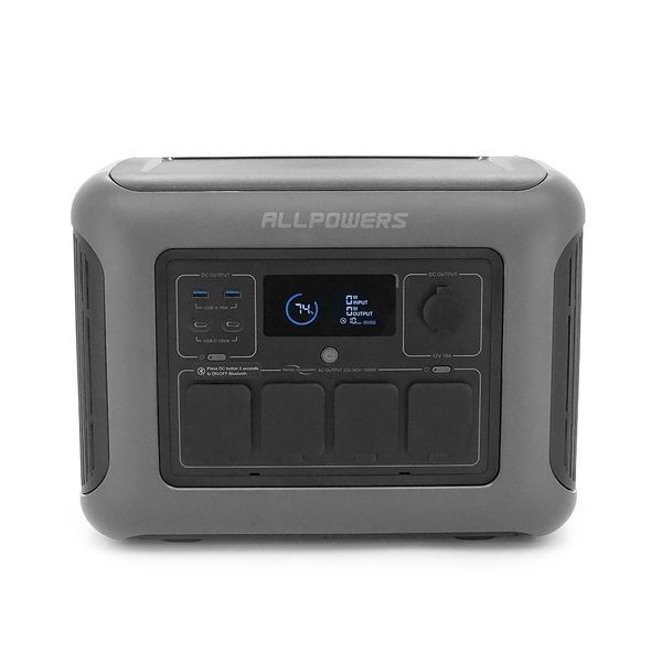Power station ALLPOWERS R1500 LITE APP Control, Wi-Fi, Bluetooth, 1600W, 1056Wh LiFePO4 3500Cycles, MPPT 650w max, CAR, DC12/24V, 4хAC 220V, 2xUSB-TYP -YT45465 фото