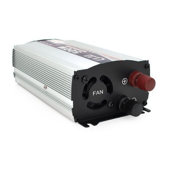 Інвертор напруги CJ-500Q (DC:250W), 12/220V з апроксимованою синусоїдою, 1 універсальна розетка, крокодили, BOX -YT28539 фото