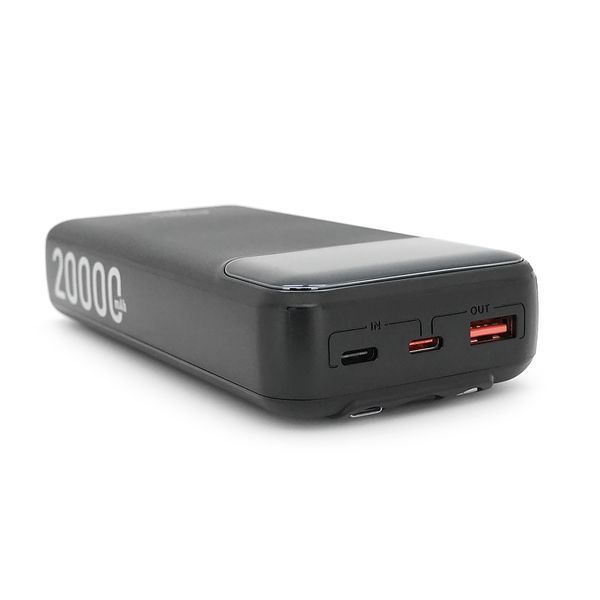 Powerbank ACL PW-117 20000mAh, PD22.5W, 1xUSB+2xUSB-C, 3 кабеля(USBType-C/Lighting), 0.47кг, Black/White, Box -YT45611 фото