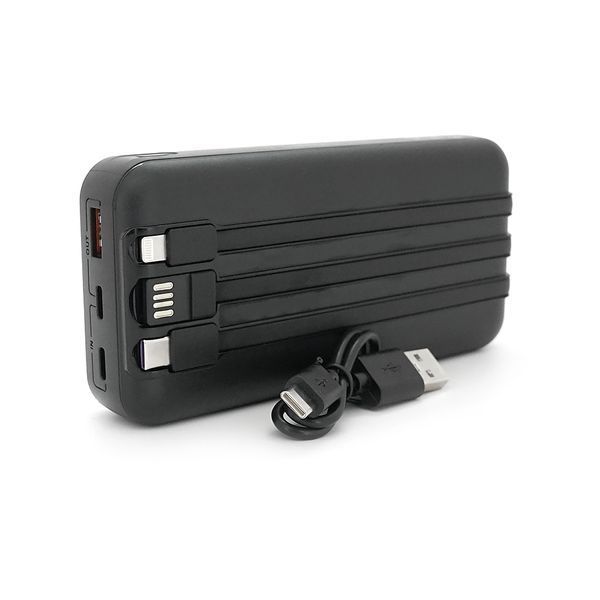 Powerbank ACL PW-117 20000mAh, PD22.5W, 1xUSB+2xUSB-C, 3 кабеля(USBType-C/Lighting), 0.47кг, Black/White, Box -YT45611 фото