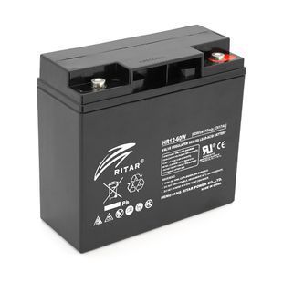 Аккумуляторная батарея AGM RITAR HR12-60W, Black Case, 12V 17.0Ah ( 181 х 77 х 167 (167 ) 4.80 kg Q4 -YT40970 фото