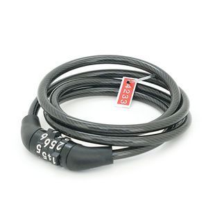 Замок велосипедный тросовый кодовый Dead Fly Lock 532, длина 6*1000мм, АBS/стальная проволока, Black -YT42611 фото