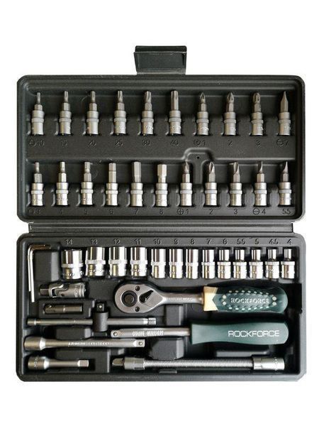 Набор инструмента 46 предметов 1/4" (6-гран.)(4-14мм) ROCKFORCE RF-2462-5 1080 фото