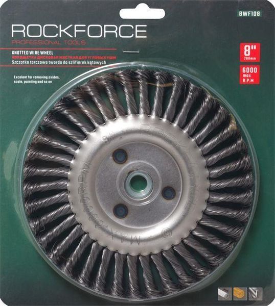 Кордщітка дискова сталева кручена для КШМ 200мм RockForce RF-BWF108 29091 фото