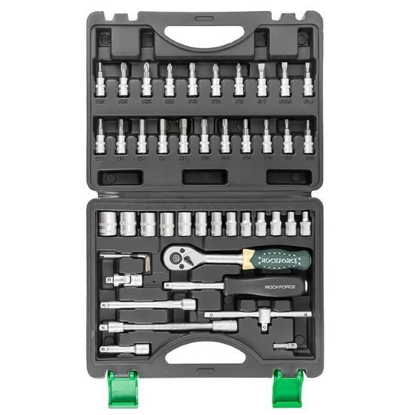 Набор инструмента 46 предметов 1/4" (6-гран.)(4-14мм) ROCKFORCE RF-2462-5 1080 фото