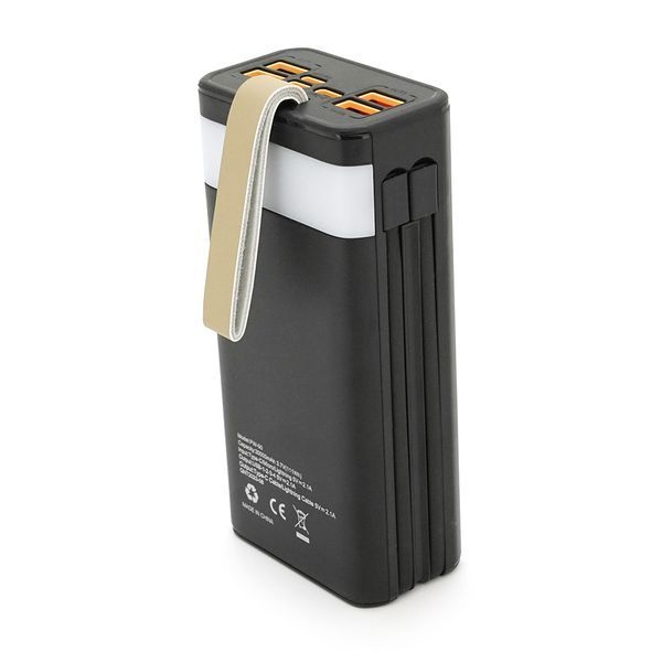 Powerbank ACL PW-90 30000mAh, SOLAR, Кабель TypeC + Lighting, 0,72kg, Black, Box -YT37712 фото