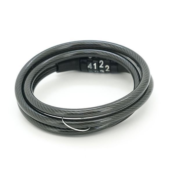 Замок велосипедний тросовий кодовий Dead Fly Lock 532, довжина 6*1000мм, АBS/сталевий дріт, Black -YT42611 фото