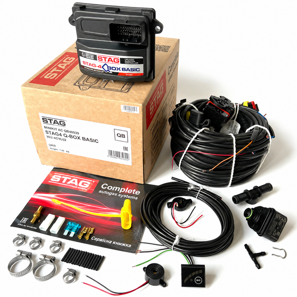 Миникомплект ГБО 4 Stag Qbox Basic Tomasetto Nordic AEB 00183 фото