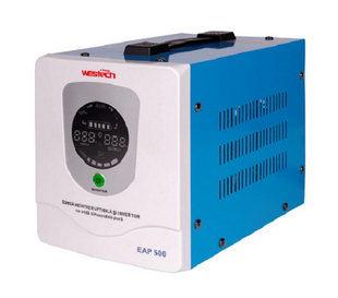 ДБЖ з правильною синусоїдою Westech EAP DUAL ULTIMATE -500VA/300W 12V, однофазний, напольного монтажу, LED дисплей, DC150-270V, AC230&plusmn;8%, 2*Shuko, Q4 -YT45637 фото