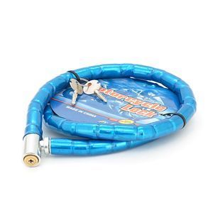 Замок велосипедный цепной на ключе KMING3835, длина 18*1000мм, PVC/сталь, Blue -YT42618 фото