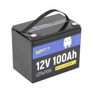 Аккумуляторная батарея WattCycle LiFePO4 WT12V100AH10 12,8V 100Ah, 1,28kWh, BMS50A@4S, 6000 cycles, 260x168x209, 10.5kg -YT45605 фото