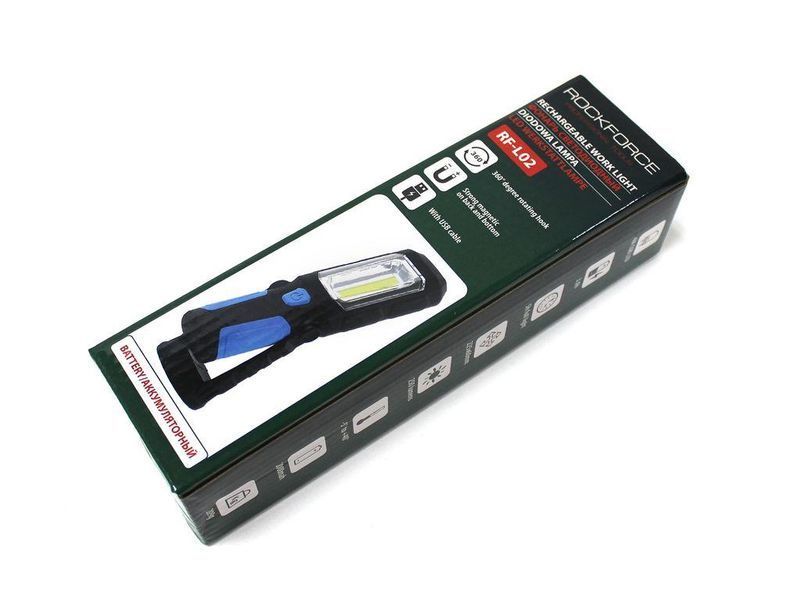 Ліхтар світлодіодний акумуляторний (250 Lm; 1200mAh; зарядка 12V; час роботи: 5 годин; час зарядки:3 години) ROCKFORCE RF-L02 47806 фото