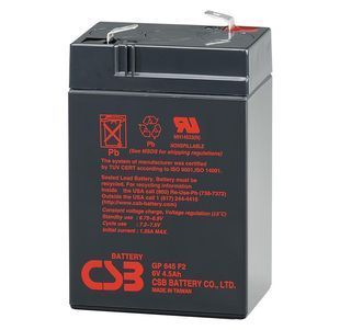 Акумуляторна батарея CSB GP645, 6V 4.5Ah Q20 -YT6590 фото
