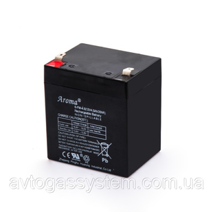 Акумулятор AGM Aroma 12V 4.5Ah 6-FM-4.5 F1 для ДБЖ, сигналізації, дитячих машинок Aroma 12 4 фото