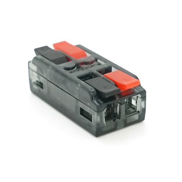 Клемма с нажимными зажимами 2-проводная LT-2, 2-pin, 250V, 32A, 0.5-2.5mm2, 13,5*30*11mm, серая -YT44503 фото