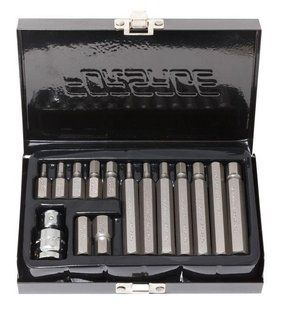 Набір біт 15пр. 1/2" Hex з бітотримачем (H10, H12, H4, H5, H6, H7, H8 мм) Forsage F-4155 27198 фото
