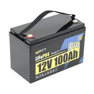 Аккумуляторная батарея WattCycle LiFePO4 WT12V100AH110PRO Bluetooth 12,8V 100Ah, 1,28kWh, BMS110A@4S, 5000-15000 cycles, IP66, 332x172x218,11.8kg, Q2 -YT45607 фото