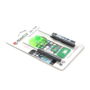 Набір інструментів BAKKU BK7296 для iPhone (Викрутки +1.3 і зірка 0.8, Nano-sim адаптер, присоска), Blister-box -YT3615 фото