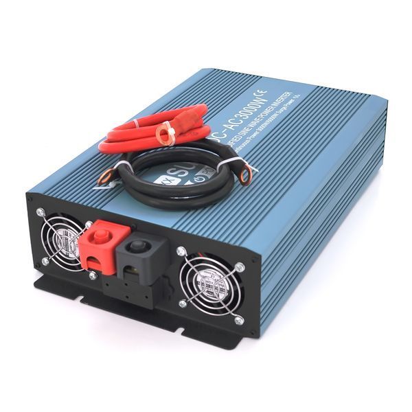Інвертор напруги Mexxsun MXS-3000, 24V/220V, 3000W з правільною синусоїдою, 2 Shuko, клемні дроти, Q2 -YT29233 фото