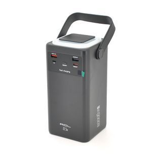 Powerbank ACL PW-152 80000mAh, 22.5W, 2xUSB, 4 кабелі (USB/Micro/Type-C/Lighting), Ліхтар, 1.4кг, Black, Box -YT45947 фото