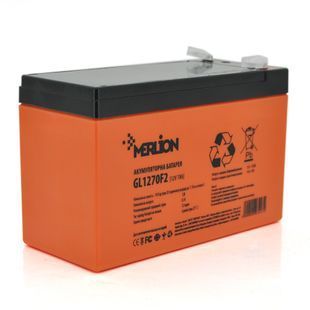 Аккумуляторная батарея MERLION GL1270F2 12 V 7Ah ( 150 x 65 x 95 (100) , 2.1kg Orange Q10/480 -YT3247 фото