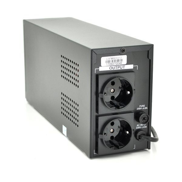 ДБЖ Ritar E-RTM650 (390W) ELF-D, LCD, AVR, 2st, 2xSCHUKO socket, 1x12V7Ah, metal Case. Q4 (370*130*210) 4.8 кг (310*85*140) -YT9823 фото