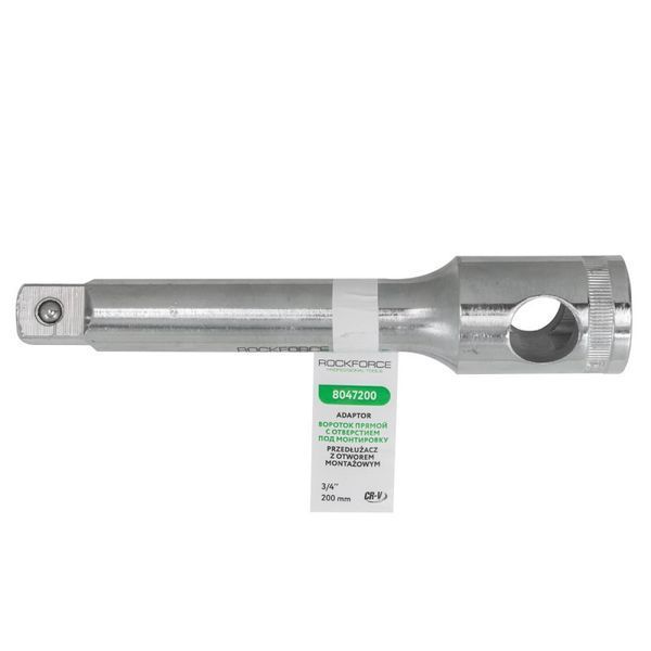 Удлинитель 3/4" 200мм с отверстием Rockforce RF-8047200 54772 фото