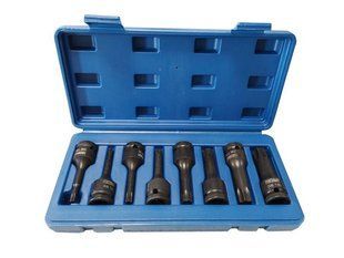 Набір головок-біт ударних 8пр. 1/2" TORX (T30, T40, T45, T50, T55, T60, T70, T80) в кейсі FORCEKRAFT FK-4088MPB 27088 фото