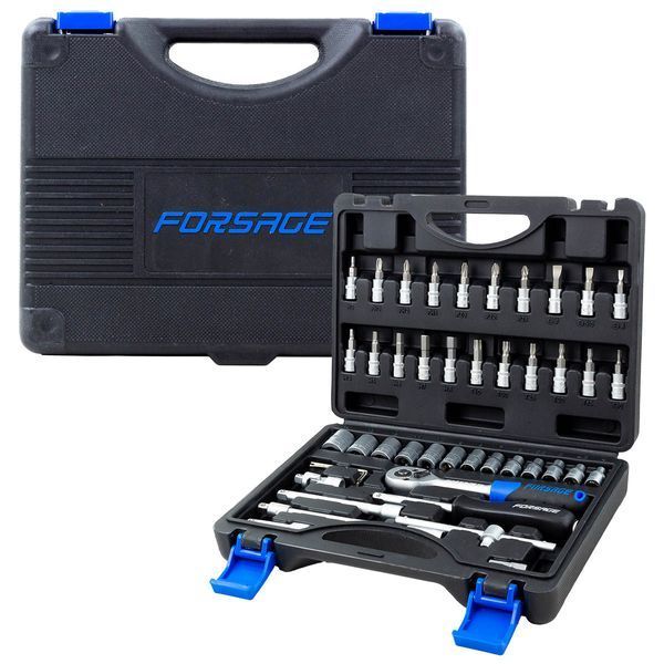 Набор инструмента 46 предметов 1/4" (6-гран.)(4-14мм) Forsage F-2462-5 9669 фото