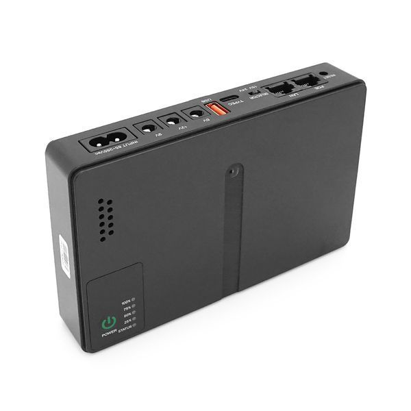 ИБП UPS-18W DC1018P YT45949 для роутеров/коммутаторов/PON/POE-430, 5//9/12V, 1A, 11600MAh(съемные 4*2900MAh), Black, BOX -YT45949 фото