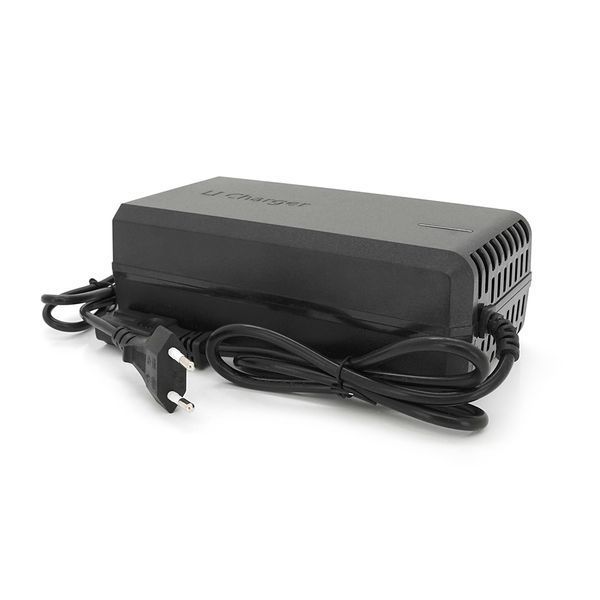 Зарядний пристрій Jinyi для акумуляторів Li-ion 60V(67.2V),16S,6A,штекер Triangle plug (T-tipe/IEC/C13 N+L-). з індикацією,BOX -YT29907 фото