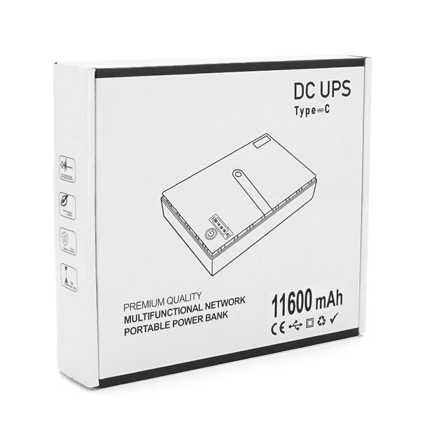 ИБП UPS-18W DC1018P YT45949 для роутеров/коммутаторов/PON/POE-430, 5//9/12V, 1A, 11600MAh(съемные 4*2900MAh), Black, BOX -YT45949 фото