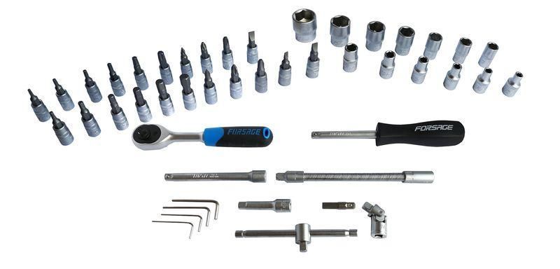 Набор инструмента 46 предметов 1/4" (6-гран.)(4-14мм) Forsage F-2462-5 9669 фото