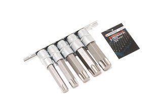 Набір головок-біт 5пр. 1/2" Torx 6-променевих (Т60, Т70, Т80, Т90, Т100; L-100мм) на планці Forsage F-40914L 46627 фото