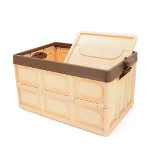 Органайзер пластиковый с крышкой в багажник автомобиля, 520x360х290mm, Brown -YT34368 фото