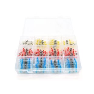Набор термоусадочних гільз з припоєм Q250 Red 0.5-1.50mm&sup2; (100) Blue 1.50-2.50mm&sup2; (90)Yellow 4.00-6.00mm&sup2; (20) White0.25-0.35mm&sup2; (40) -YT4508 фото