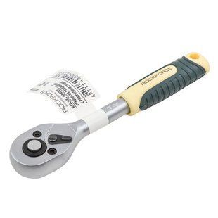 Тріскачка 1/4" реверсивна з гумовою ручкою (L-150мм, 48зуб) ROCKFORCE RF-80222W 52179 фото