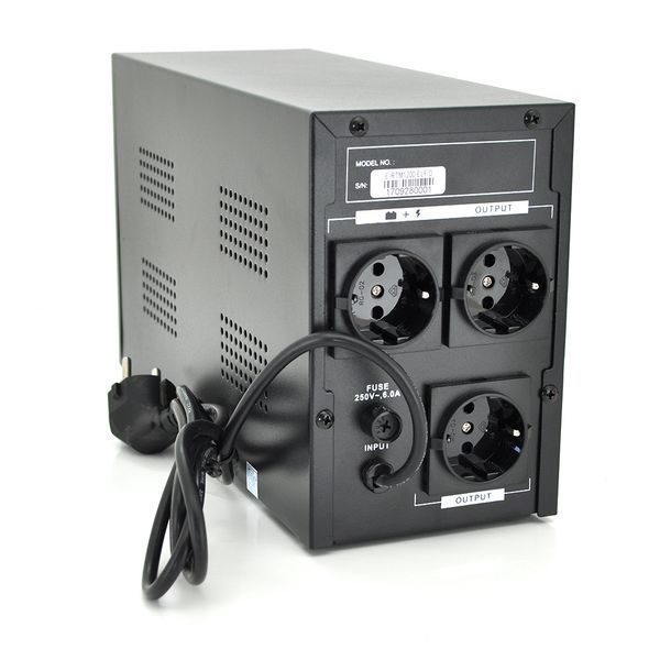 ДБЖ Ritar E-RTM1200 (720W) ELF-D, LCD, AVR, 3st, 3xSCHUKO socket, 2x12V7Ah, metal Case. Q2 (405*195*285) 10.2 кг (340*120*190) -YT9827 фото