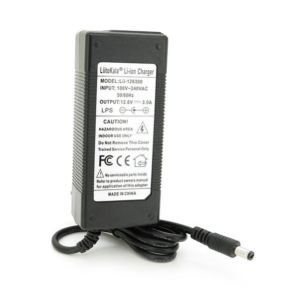 Зарядний пристрій LiitoKala Lii-126300 для Li-Ion акумуляторів 12.6V 3A, роз'єм 5.5*2.5 мм. -YT18723 фото