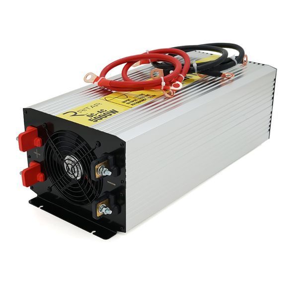 Інвертор напруги RITAR RSC-5000, 12V/220V, 5000W з правільною синусоїдою, 2xShuko, 1xUSB, клемні дроти, клемні колодки, BOX, Q2 -YT28837 фото