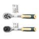 Тріскачка 1/4" реверсивна з гумовою ручкою (L-150мм, 48зуб) ROCKFORCE RF-80222W 52179 фото 3