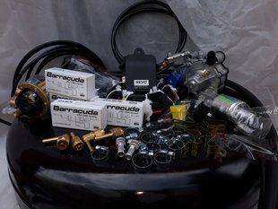 Комплект ГБО 4 KME Nevo Sky Jet Tomasetto Nordic форсунки Barracuda баллон 42л под запаску 00517 фото