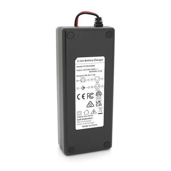 Зарядний пристрій для акумуляторів Li-ion 24V(29,4V),7S,4A, індикація,з крокодилами 172x72x40mm -YT36901 фото