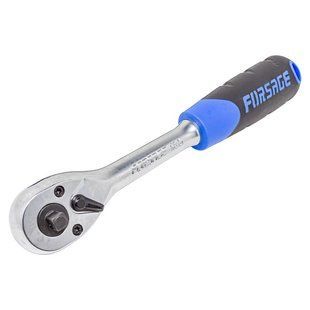 Тріскачка 1/4"-3/8" (72 зуб.) реверсивна двостороння з прогумованим руків'ям (L-200мм) Forsage F-802321 26054 фото