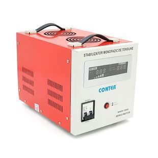 Стабілізатор напруги Conter MSER 15000 VA-V2/12000W однофазний, сервопривід, монтажу підлоги, LED дисплей, діапазон 130-260V, AC230&plusmn;3%, клемна колодка, 220x335x230mm, 19.1kg -YT45630 фото
