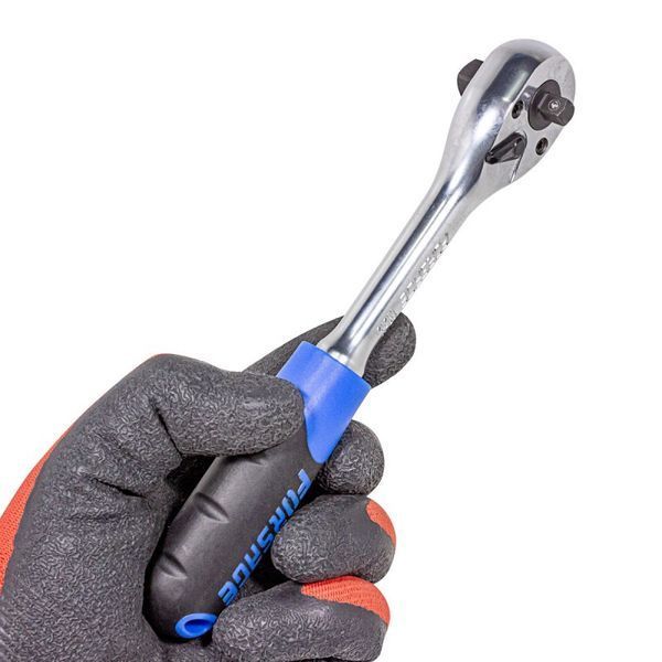 Трещотка реверсивная двухсторонняя с резиновой ручкой 1/4"-3/8" (72зуб., L-200мм) Forsage F-802321 26054 фото